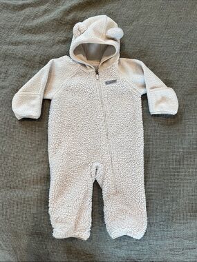 Baby Sherpa One-Piece with Hood and Ears - Cream
